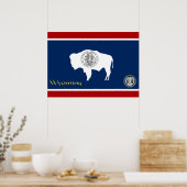 Wyoming-Flagge Poster (Küche)
