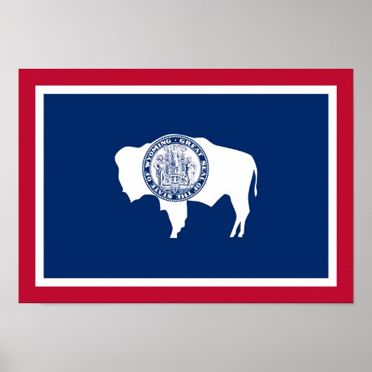 Wyoming-Flagge Poster (Vorne)