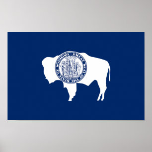 Wyoming-Flagge Poster
