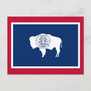 Wyoming-Flagge Postkarte