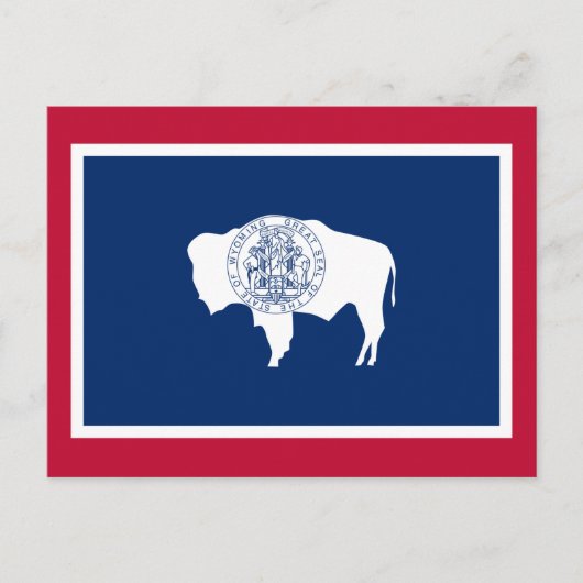 Wyoming-Flagge Postkarte (Vorderseite)
