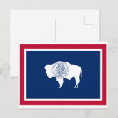 Wyoming-Flagge Postkarte (Vorne/Hinten)