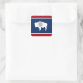 Wyoming-Flagge Quadratischer Aufkleber (Tasche)