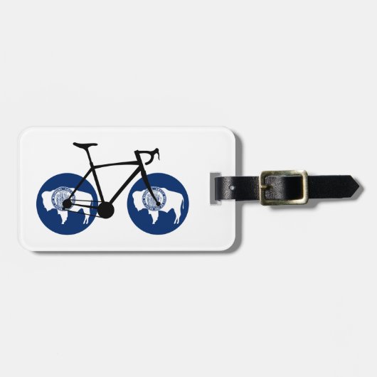 Wyoming-Flagge Radfahren Gepäckanhänger (Vorderseite horizontal)