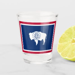 Wyoming-Flagge Schnapsglas