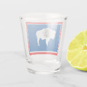 Wyoming-Flagge Schnapsglas (Rückseite)