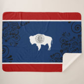 Wyoming-Flagge Sherpadecke (Vorderseite (Horizontal))