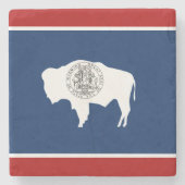 Wyoming-Flagge Steinuntersetzer (Vorderseite)