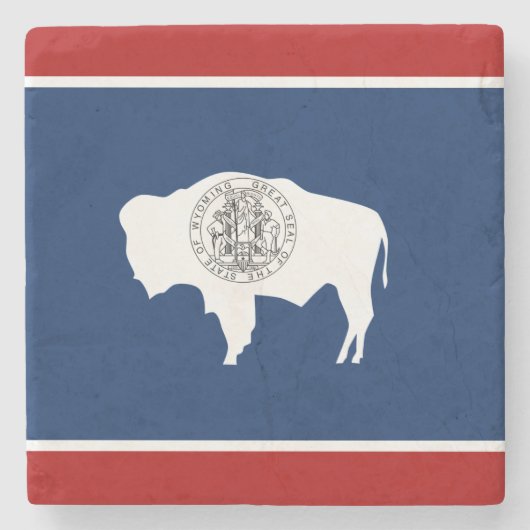 Wyoming-Flagge Steinuntersetzer (Vorderseite)
