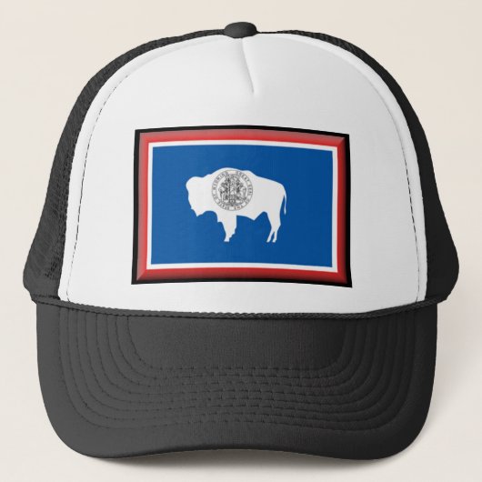 Wyoming-Flagge Truckerkappe (Vorderseite)