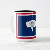Wyoming-Flagge Zweifarbige Tasse (Vorderseite Links)