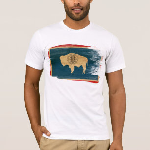 Wyoming-Flaggen-T - Shirt
