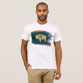 Wyoming-Flaggen-T - Shirt (Vorne ganz)