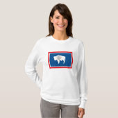 Wyoming-Flaggen-T - Shirt (Vorne ganz)