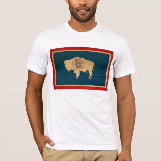 Wyoming-Flaggen-T - Shirt (Vorderseite)