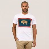 Wyoming-Flaggen-T - Shirt (Vorne ganz)