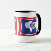 Wyoming-Flaggen-Tasse Tasse (VorderseiteRechts)