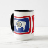 Wyoming-Flaggen-Tasse Tasse (Vorderseite Links)