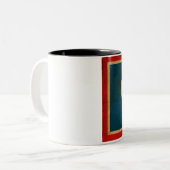 Wyoming-Flaggen-Tasse Zweifarbige Tasse (Vorderseite Links)