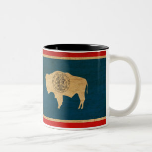 Wyoming-Flaggen-Tasse Zweifarbige Tasse