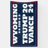 Wyoming for Trump Vance 2024 Banner (Vertikal)
