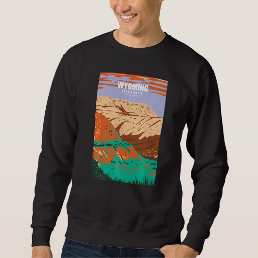 Wyoming Fossil Butte National Monument Adventure C Sweatshirt (Vorderseite)