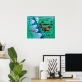 Wyoming Fun Map Poster (Heimbüro)