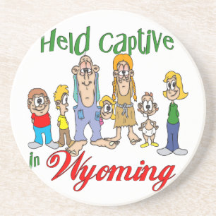 Wyoming Funny Trailer Park Sandstone Untersetzer