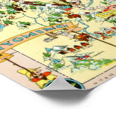 Wyoming Funny Vintag Map Poster (Ecke)
