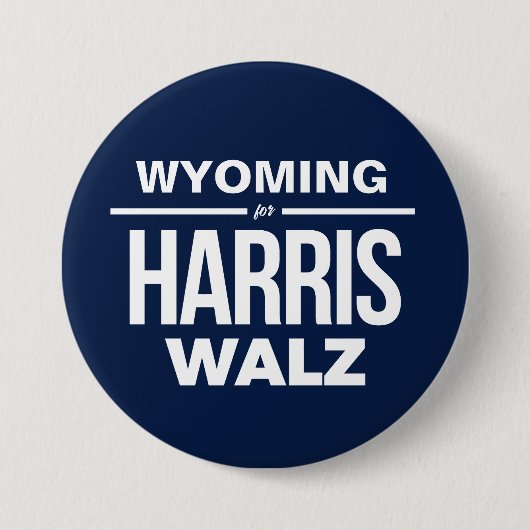Wyoming für Harris Walz Button (Vorderseite)