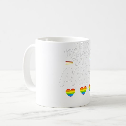 Wyoming Gay Pride Kaffeetasse (Vorderseite Links)