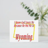 Wyoming - Gott Lieben Postkarte (Stehend Vorderseite)