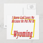 Wyoming - Gott Lieben Postkarte (Vorne/Hinten)