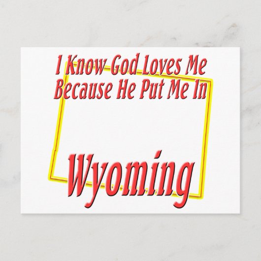 Wyoming - Gott Lieben Postkarte (Vorderseite)