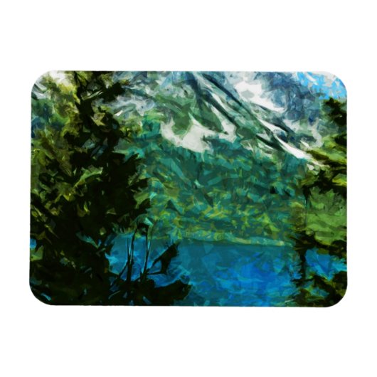 Wyoming Grand Teton Mountains Abstrakt Magnet (Horizontal)