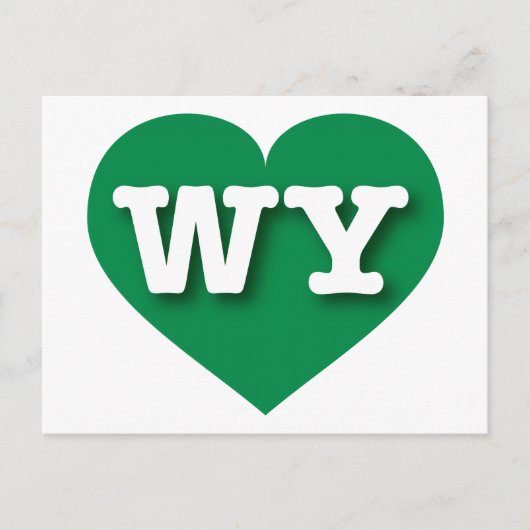Wyoming Green Heart - I Liebe WY Postkarte (Vorderseite)
