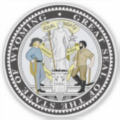 Wyoming großes Siegel Aufkleber (Vorderseite)