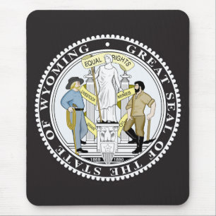 Wyoming großes Siegel Mousepad