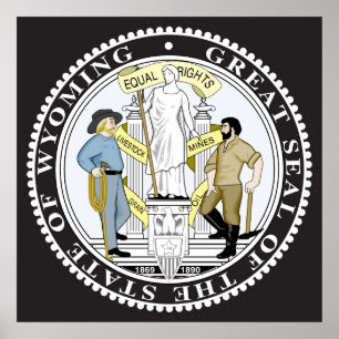 Wyoming großes Siegel Poster