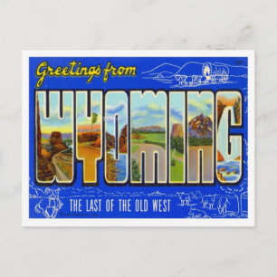 Wyoming Grüße aus den US-Bundesstaaten Postkarte