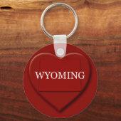 Wyoming Heart Map Schlüsselanhänger (Vorderseite)