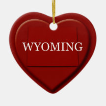 Wyoming Heart Map Weihnachtsdekoration