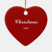 Wyoming Heart Map Weihnachtsdekoration Keramikornament (Hinten)