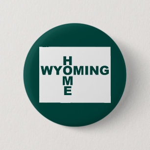 Wyoming Heimweg-Button vom Bundesstaat-Abzeichen P Button