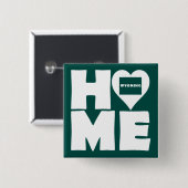 Wyoming Home Heart State Button Badge Pin (Vorne & Hinten)