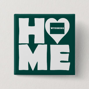 Wyoming Home Heart State Knopf Abzeichen Pin Button