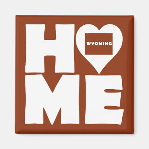 Wyoming Home Heart State Kühlschrankmagnet