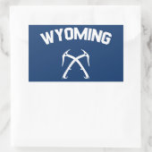 Wyoming Ice Climbing Rechteckiger Aufkleber (Tasche)