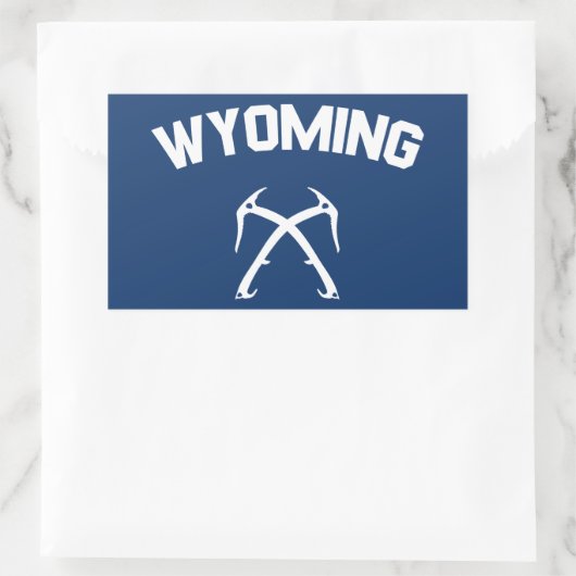 Wyoming Ice Climbing Rechteckiger Aufkleber (Tasche)