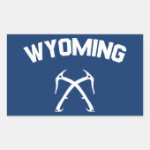 Wyoming Ice Climbing Rechteckiger Aufkleber (Vorderseite)